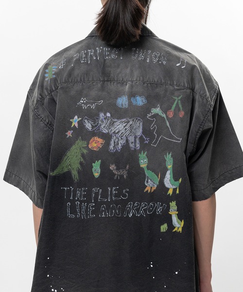 シャツ Hand Drawing Print Shirt メンズの画像