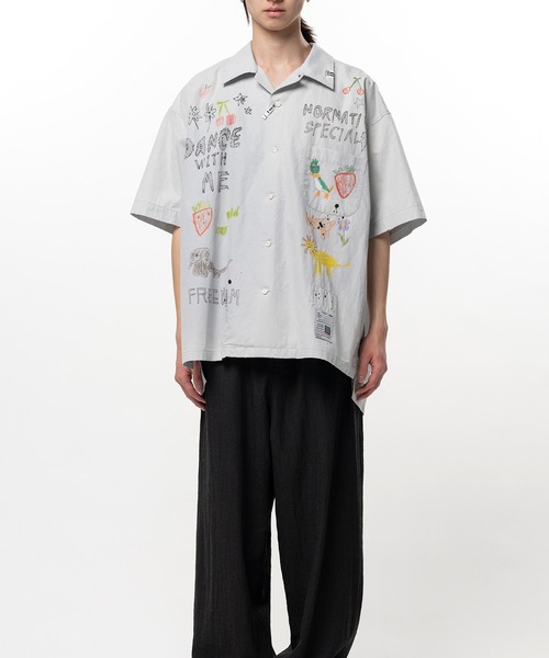 シャツ Hand Drawing Print Shirt メンズの画像