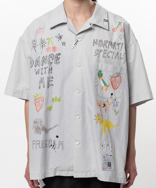 シャツ Hand Drawing Print Shirt メンズの画像