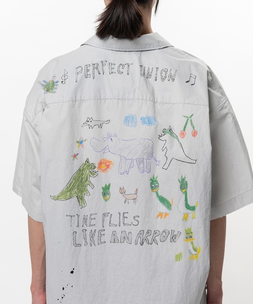 シャツ Hand Drawing Print Shirt メンズの画像