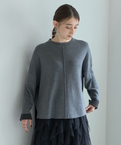 「YECCA VECCA」 長袖ニット FREE ネイビー レディース_画像2