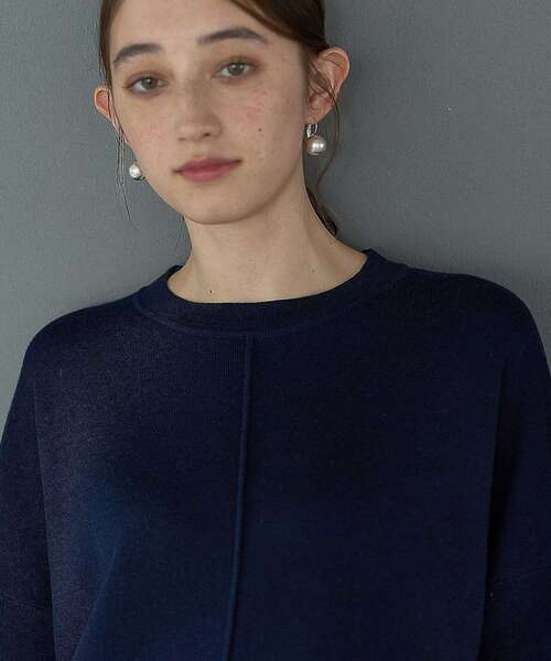 「YECCA VECCA」 長袖ニット FREE ネイビー レディース_画像8