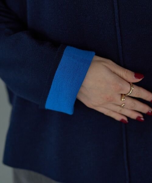 「YECCA VECCA」 長袖ニット FREE ネイビー レディース_画像9