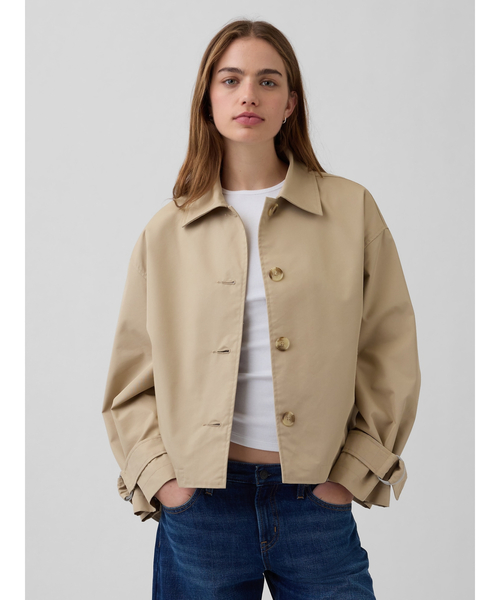 GAP（ギャップ） コート アウター オーバーサイズ クロップド トレンチ