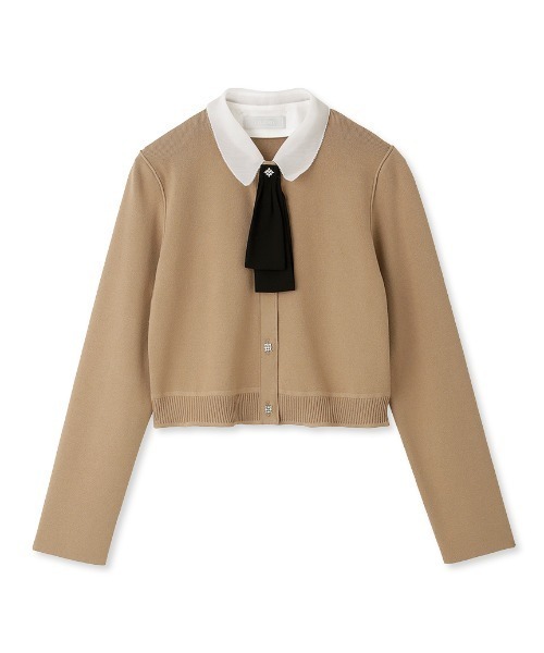 celford 襟付きニットカーディガン 36 CELFORD（セルフォード） ニットカーディガン 36 キャメル レディース