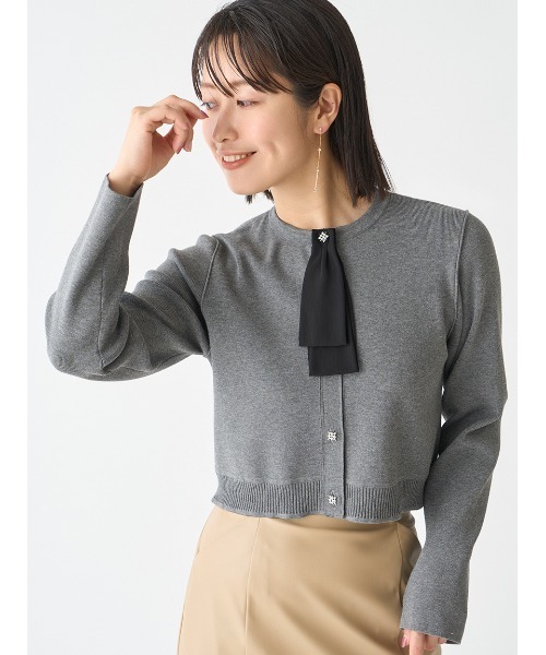 celford 襟付きニットカーディガン 36 CELFORD（セルフォード） ニットカーディガン 36 キャメル レディース