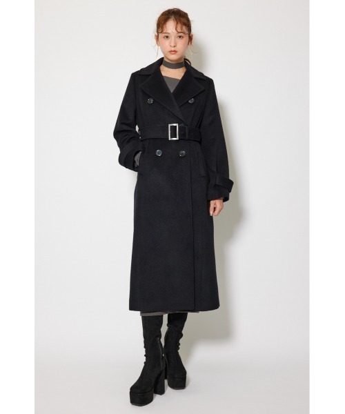 rienda ブラック ロングコート レディーズ rienda（リエンダ） チェスターコート SMALL ブラック レディース