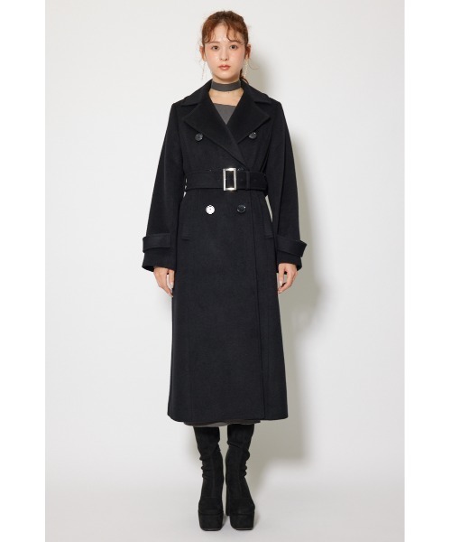 rienda ブラック ロングコート レディーズ rienda（リエンダ） チェスターコート SMALL ブラック レディース