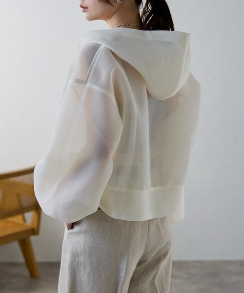 「r.」 ジップアップパーカー FREE グレー レディース_画像6