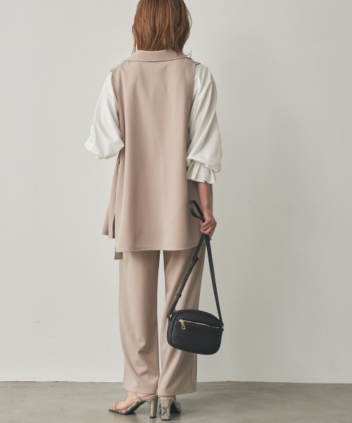 「nissen」 セットアップ L グレイッシュベージュ レディース_画像4