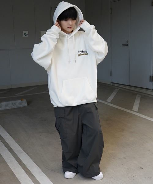 「Mark Gonzales」 プルオーバーパーカー L ホワイト系その他4 メンズ_画像2