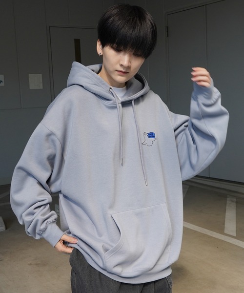 「Mark Gonzales」 プルオーバーパーカー L ホワイト系その他4 メンズ_画像6