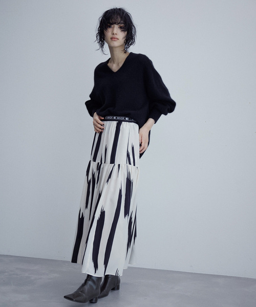 「ADAM ET ROPE'」 長袖ニット FREE ホワイト レディース_画像2