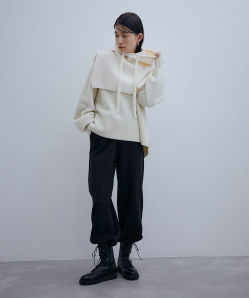 「ADAM ET ROPE'」 長袖ニット FREE ホワイト レディース_画像6