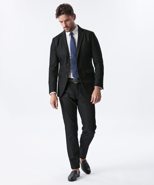 「EPOCA UOMO」 テーラードジャケット 48 ダークネイビー メンズ_画像2