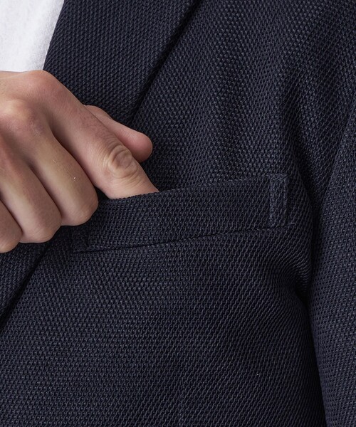 「EPOCA UOMO」 テーラードジャケット 48 ダークネイビー メンズ_画像7
