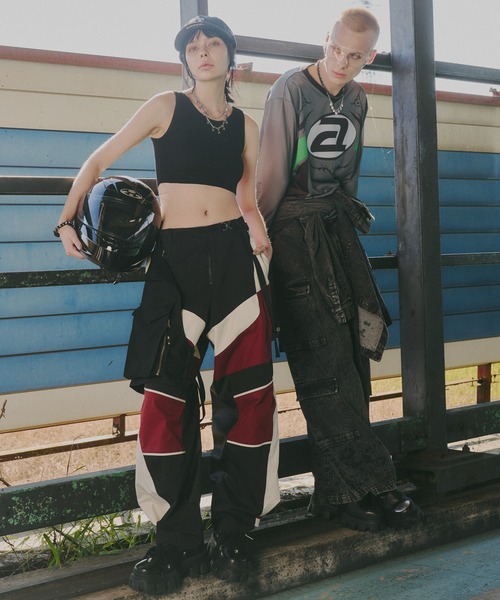 「AIVER」 カーゴパンツ MEDIUM ブラック メンズ_画像4