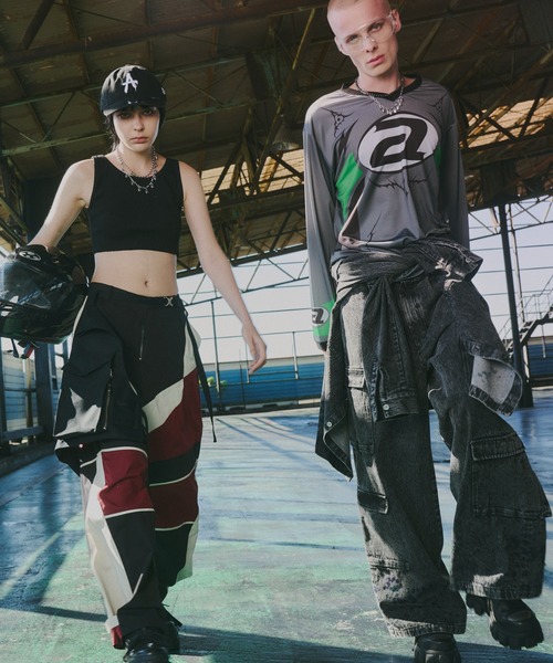 「AIVER」 カーゴパンツ MEDIUM ブラック メンズ_画像5