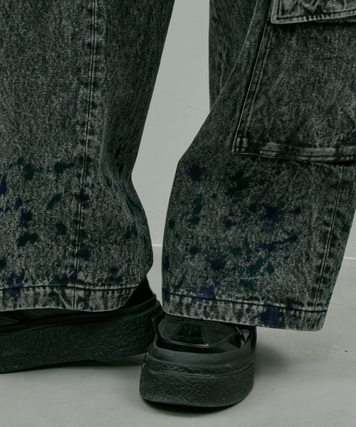 「AIVER」 カーゴパンツ MEDIUM ブラック メンズ_画像8