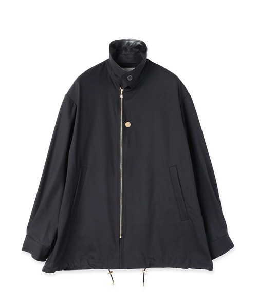 ステンカラーコート コート Wool Gabardine Zip Up Short Coat メンズ レディースの画像