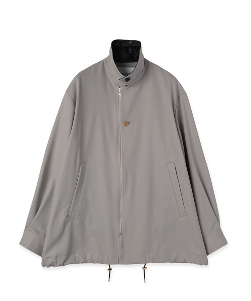 ステンカラーコート コート Wool Gabardine Zip Up Short Coat メンズ レディースの画像