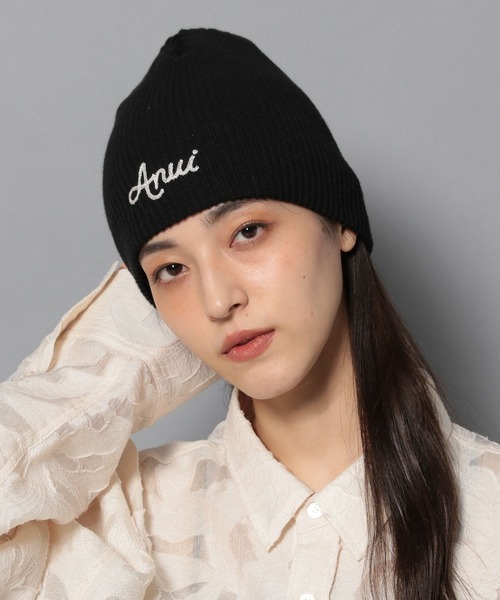 「Anui」 ニットキャップ FREE ブラック レディース_画像8