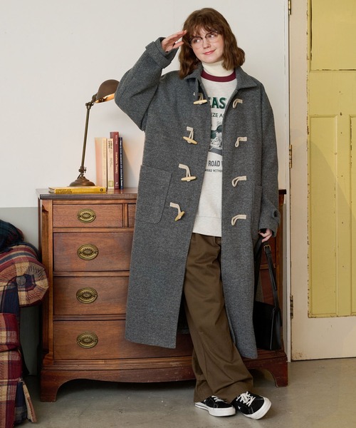 MONO-MART LADY'S」 ダッフルコート FREE ネイビー レディース