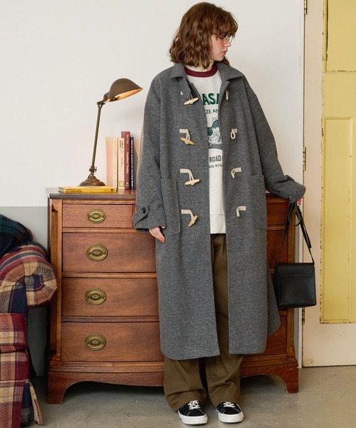 MONO-MART LADY'S」 ダッフルコート FREE ネイビー レディース