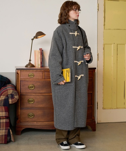 MONO-MART LADY'S」 ダッフルコート FREE ネイビー レディース