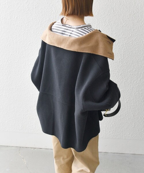 SHIPS any 「SHIPS any」 ポンチョコート ONE SIZE ブラック