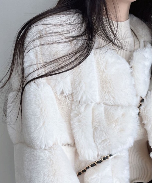 「by muni:r」 ノーカラージャケット FREE ベージュ レディース_画像4
