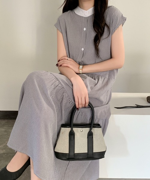 Maison Calme ワンピース 夏 「26年春夏新作」フレンチスリーブ