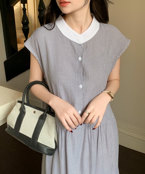 Maison Calme ワンピース 夏 「26年春夏新作」フレンチスリーブ