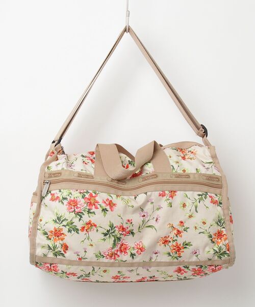 レスポートサック ボストンバッグ 2way 肩掛け 花柄 刺繍 大容量 軽量 黒 LeSportsac（レスポートサック） 花柄2WAYバッグ - ベージュ
