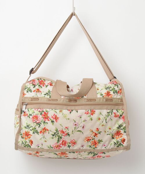 エレガント レスポートサック ボタニカル 花ショルダーバッグ ゴールド白ベージュ LeSportsac（レスポートサック） 花柄2WAYバッグ - ベージュ