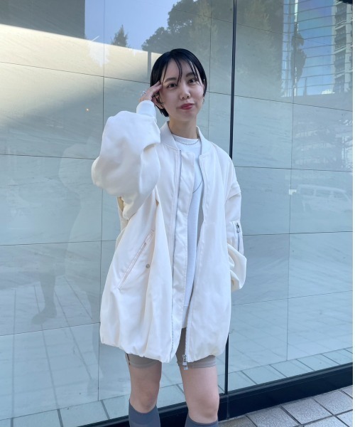 「emmi」 スウェットカットソー FREE ホワイト レディース_画像2