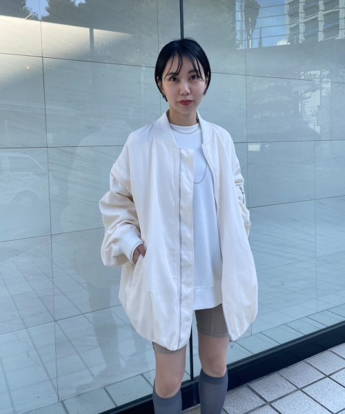 「emmi」 スウェットカットソー FREE ホワイト レディース_画像3