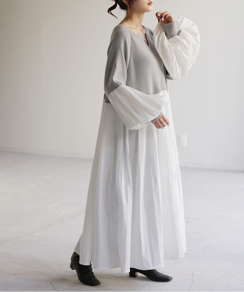 「HUG.U」 長袖ワンピース FREE ブラック レディース_画像4