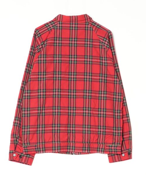 「STUSSY」 チェック柄ブルゾン L レッド メンズの画像