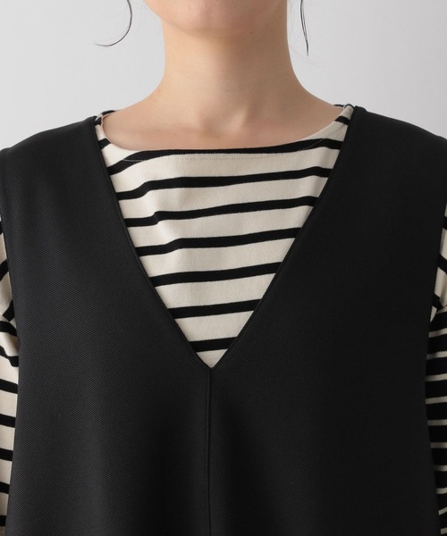 「GLOBAL WORK Smile Seed Store」 サロペットスカート SMALL チャコール レディース_画像4