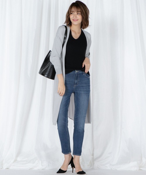 「VICKY」 スキニーデニムパンツ S ネイビー レディース_画像4