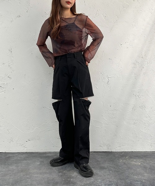 「apres jour mignon」 パンツ SMALL ブラック レディース_画像3