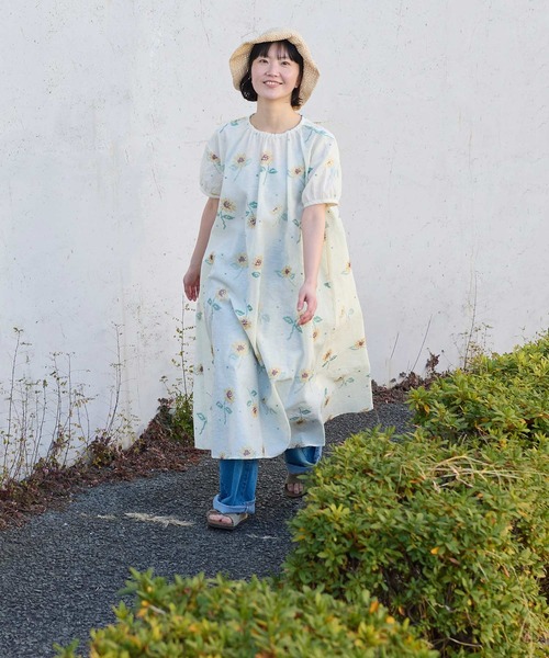 l'atelier du savon（アトリエドゥサボン） ワンピース 半袖 _クロス
