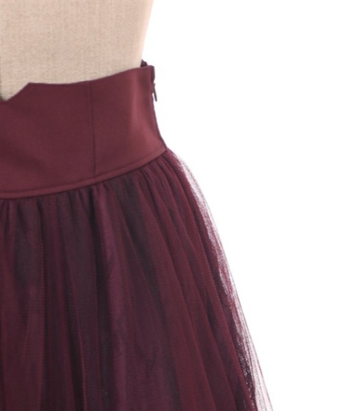 「axes femme POETIQUE」 フレアスカート MEDIUM ワイン レディース_画像6