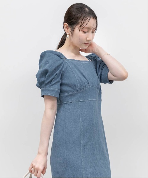 RANDA（ランダ） ワンピース 半袖 ストレッチデニムマーメイド 