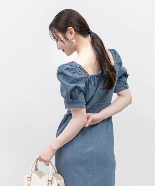 RANDA（ランダ） ワンピース 半袖 ストレッチデニムマーメイド 