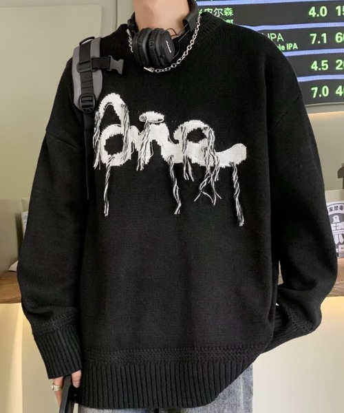 「MGV」 長袖ニット X-LARGE ブラック メンズ_画像7