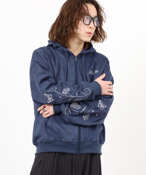 gram. パーカー スエードポンチZIPパーカー メンズ レディース