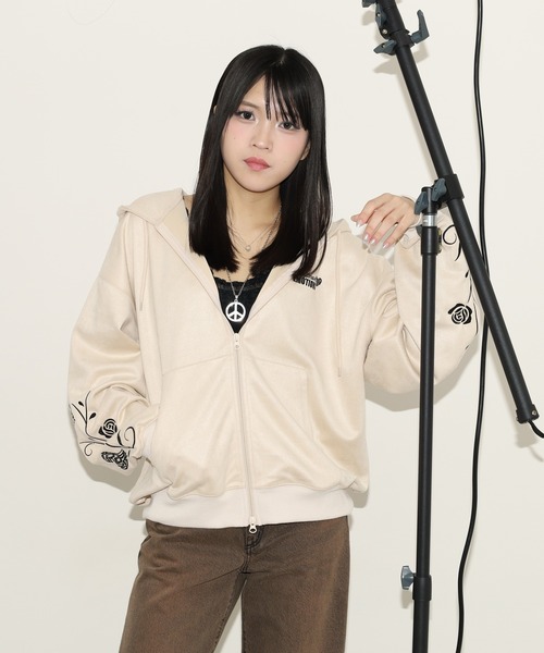gram. パーカー スエードポンチZIPパーカー メンズ レディース