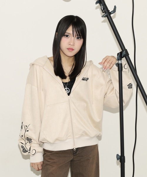 gram. パーカー スエードポンチZIPパーカー メンズ レディース
